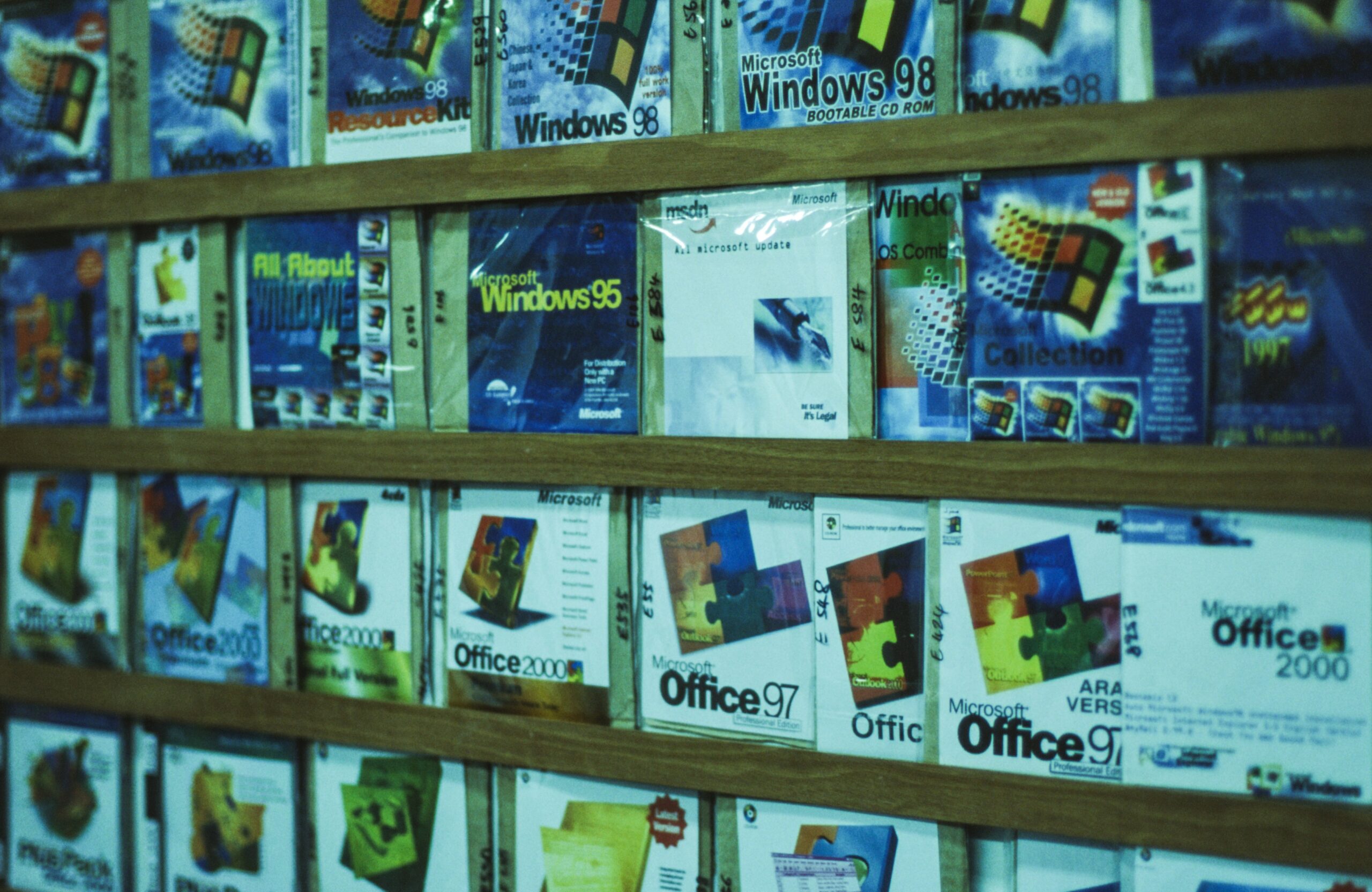 A display of video games in a store